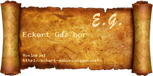Eckert Gábor névjegykártya