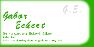 gabor eckert business card
